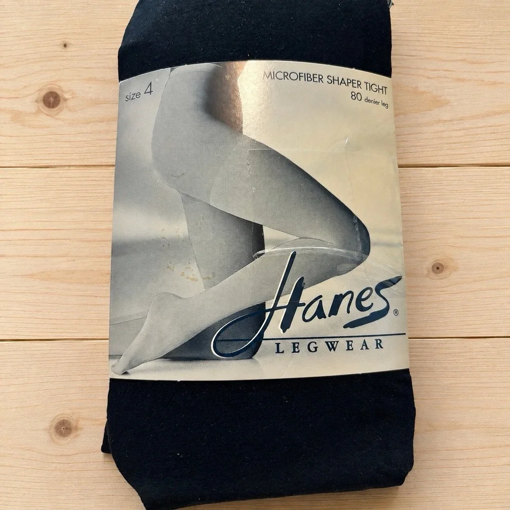 Vintage Pantyhose Tights Lot of 4 Hanes L'eggs Liz Claiborne Black Navy NO[Y]